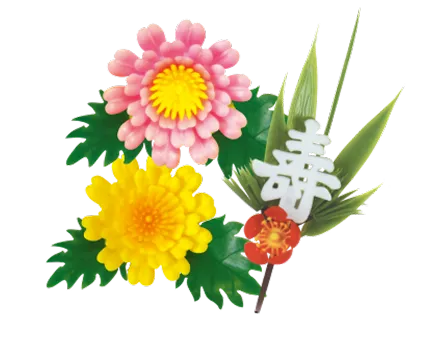 造花や寿飾りなどのパッケージ資材